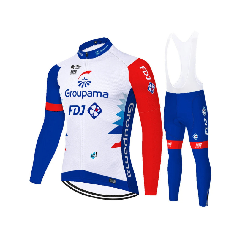 FDJ - Langarm-Professionelles Radsport-Set