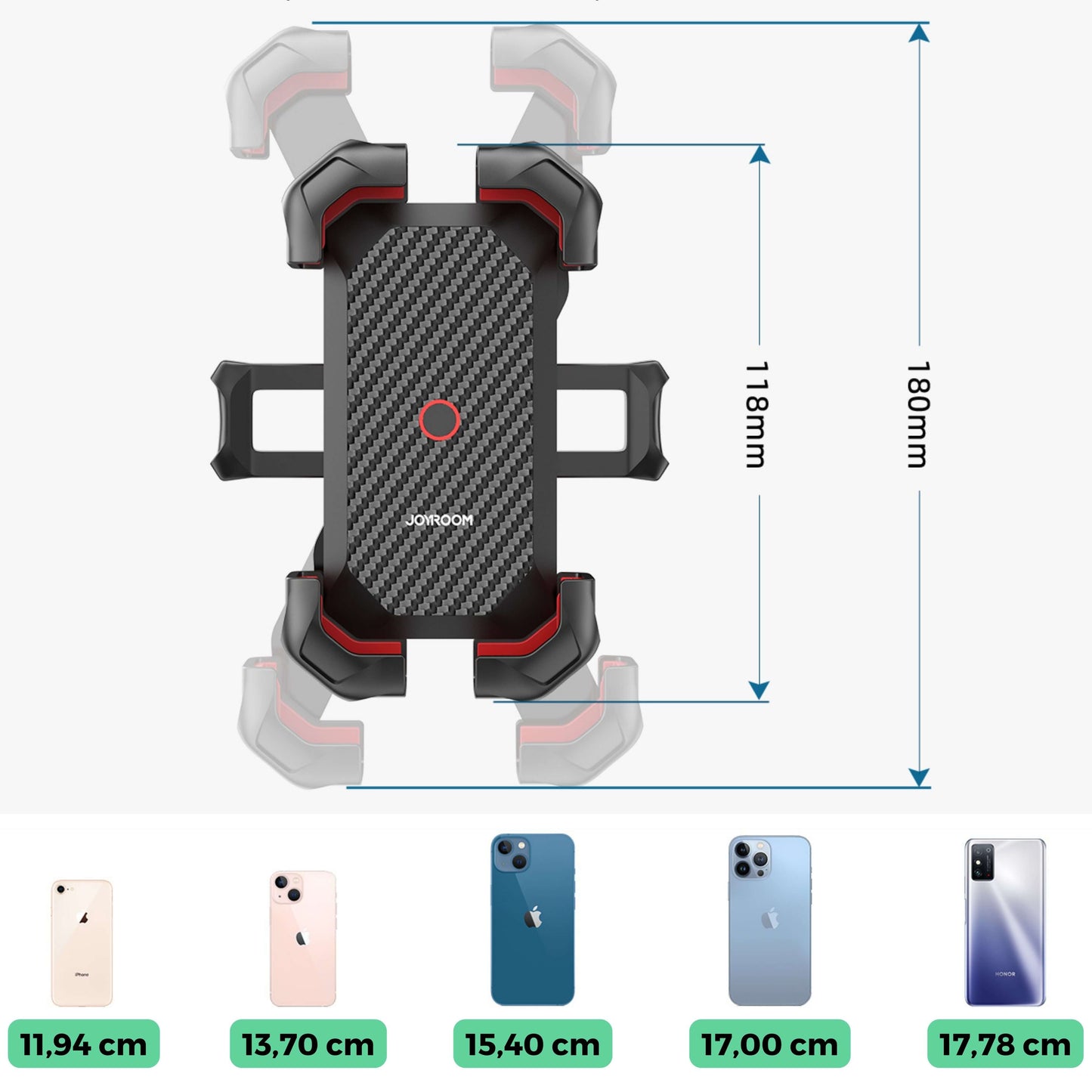360° SmartBike Telefonhalter – Für alle Smartphones